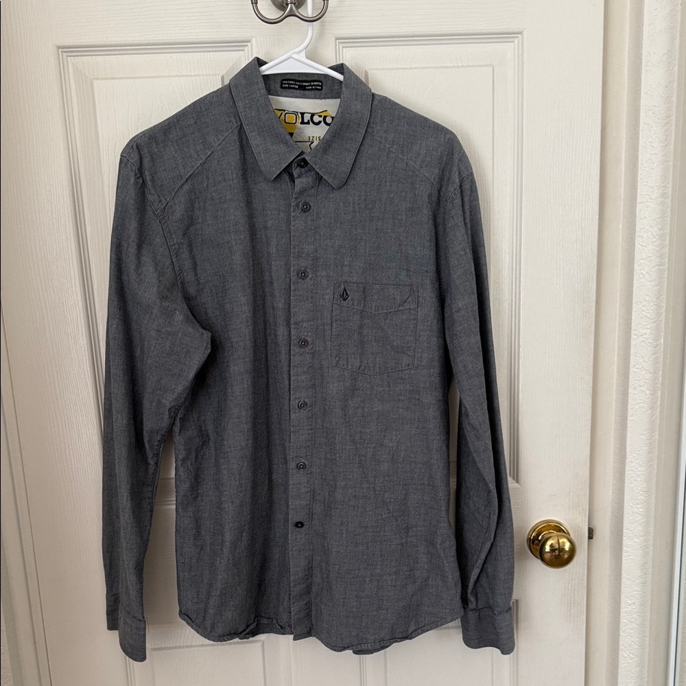 Men’s VOLCOM Charcoal Button-Down Shirt